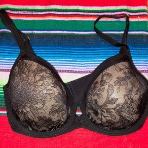 Soma Lightest Lift Modern Coverage Black Bra Womens 34DD